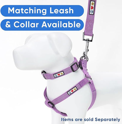Pawtitas Reflective Step-in Dog Harness – Adjustable No-Pull Vest for Puppies to Seniors, Safe & Comfortable, S Orchid