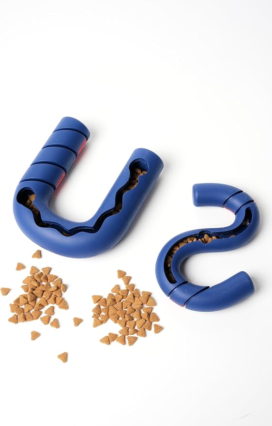 American Playtime Dog Chew Toy, Blue 6" in 2 Pack Interactive Outdoors Toys for Aggressive Chewers for Treat-Filling Capabilities and Tug of War Dog Toy, Tough Toys for Medium,Large Dogs