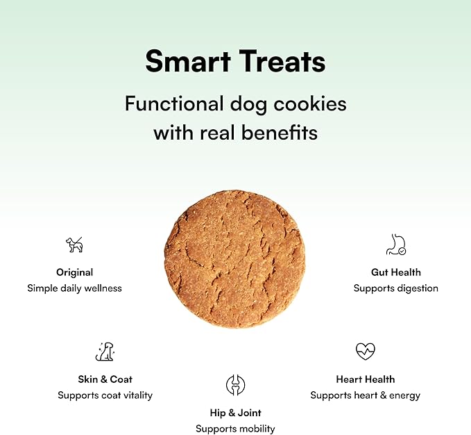 PawCo Dog Treats, Gut Health – Supports Digestion & Sensitive Stomachs – Crunchy Dog Cookies with Postbiotics, Peanut Butter & Apple – Functional & Healthy Rewards for Dogs – Magic Cookie – 8.8oz