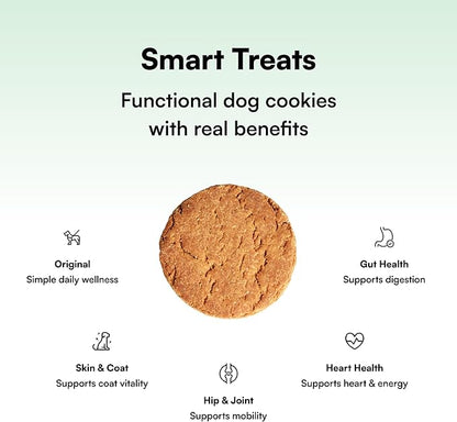 PawCo Dog Treats, Gut Health – Supports Digestion & Sensitive Stomachs – Crunchy Dog Cookies with Postbiotics, Peanut Butter & Apple – Functional & Healthy Rewards for Dogs – Magic Cookie – 8.8oz