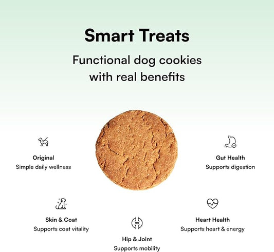 PawCo Dog Treats, Gut Health – Supports Digestion & Sensitive Stomachs – Crunchy Dog Cookies with Postbiotics, Peanut Butter & Apple – Functional & Healthy Rewards for Dogs – Magic Cookie – 8.8oz
