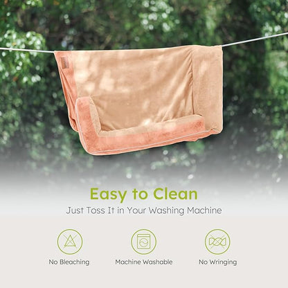 CWAWZ XXL Dog Bed for Extra Large Dogs, Giant Orthopedic Dog Bed with Cooling Gel Memory Foam, Waterproof Pet Bed with Removable Washable Cover, 53" Pet Sofa bed Dutch Velvet with Bone Toy, Peach Pink