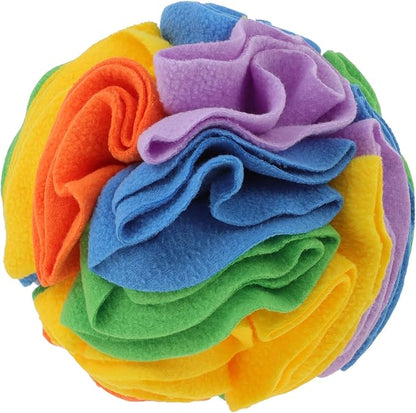 GLIDESMOOTH Snuffle Ball for Dogs, Designed for Small Breeds and Puppies, Interactive Dog Toys, Keeps Pets Busy with Storage Bag Machine Washable, Colorful, Small