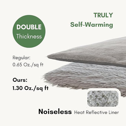 petfelix Self-Warming Cat Mat, Non-Skid Thermal Pet Blanket for Indoor & Outdoor Cats, Washable Insulated Mat for Cat House or Carrier, 24"x20", Gray