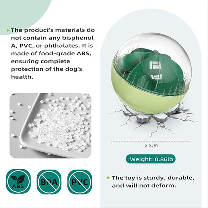 KADTC Extra-Large Size Durable Dog Treat Dispenser - Giggle Ball for Aggressive Chewers Breed Dogs Giggling Balls Indestructible Food Dispensing Toy Interactive Play Indoor & Outdoor