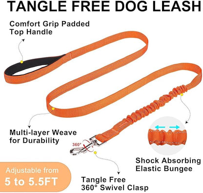 BEAUTYZOO Dog Harness for Small Dogs, No Pull Dog Harness and Leash Set, Soft Escape Proof Puppy Vest Harness with Handle, Reflective Lightweight Step in Harness for Girl Boy Dogs, Orange XS