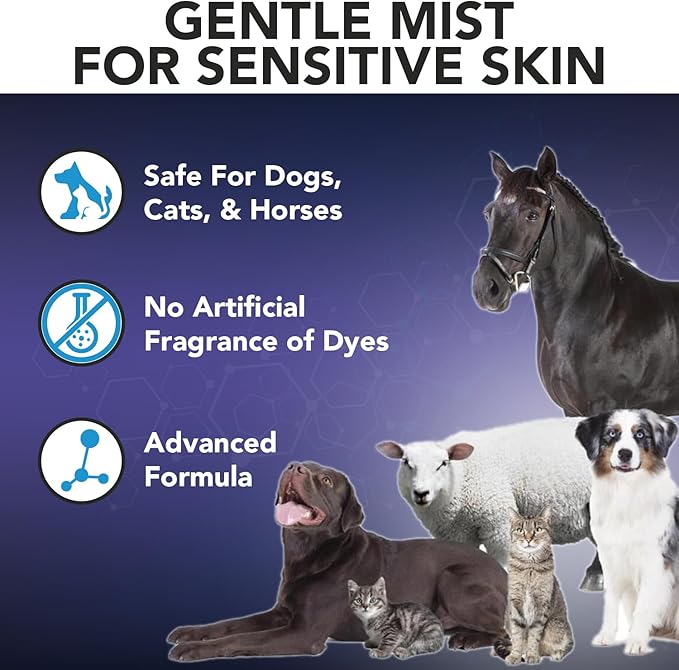 NOVEHA 1% Hydrocortisone Spray for Dogs, Cats, Horses – Hot Spot Treatment & Itch Relief for Pets – Advanced Formula Soothes Itch, Hot Spots, Dermatitis, Irritated Dry Itchy Skin & Allergies – 120mL