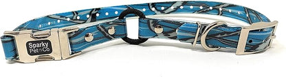 Sparky Pet Co - Zeus ECollar Replacement Strap - Bungee Loop Dog Collar - Waterproof Biothane - Adjustable - Double Buckle - Quick Snap Metal Clasp - For Invisible Fence Systems - 3/4" x 28" Blue Camo