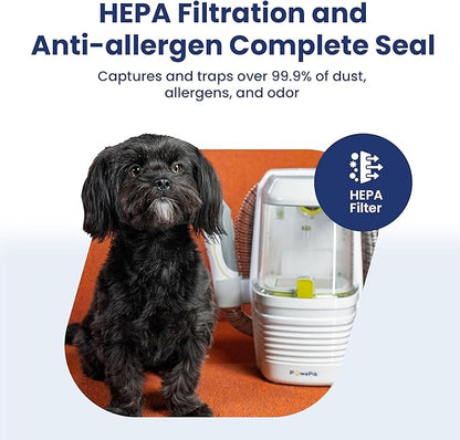 PAWSPIK Professional Dog Grooming Vacuum Kit, Dogs & Cats, Direct Handheld Control, 7 Grooming Tools, Deshedding and Dematting for Grooming, Large 2.2L Dust Bin, UL, HEPA Filter