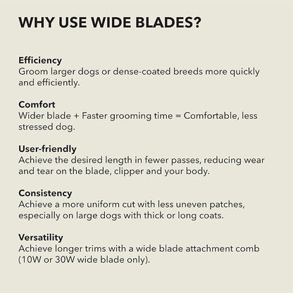 Andis 561462 ceramicEDGE #30W XFine Wide Blade, Small Animal and Pet Grooming, Detachable Replacement Blade, Long Lasting, Stainless Steel