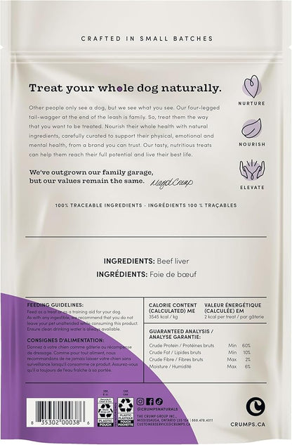 Crumps' Naturals Beef Liver Bites For Pets, 10-Ounce