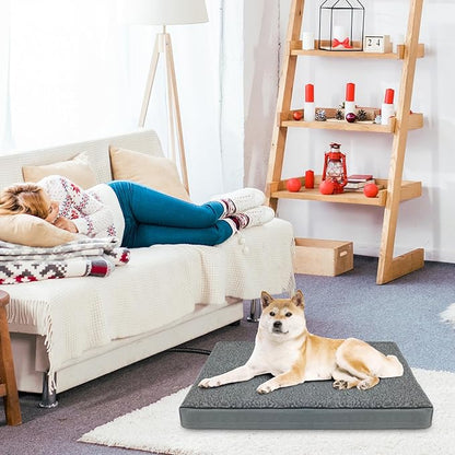 AUPETEK Heated Pet Beds for Indoor/Outdoor Cat & Dog Orthopedic Foam Warming Cat Beds Auto Temperature Control, Washable Cover with Waterproof Liner Thermo Kitty Electric Heating Bed