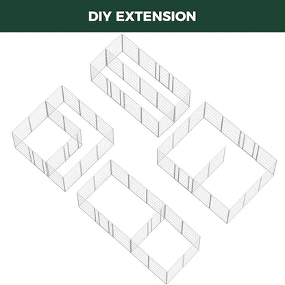 FXW Homeplus Unleashed Indoor Dog Playpen - Stress-Free and Safe Play, Heavy Duty 45 Inch 16 Panels Dog Pen with Connectors (Pack of 2) for Large Dogs, White│Patented