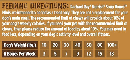 Nutrish Rachael Ray Soup Bones Dog Treats, Beef & Barley Flavor, 6 Bones (Pack of 2)