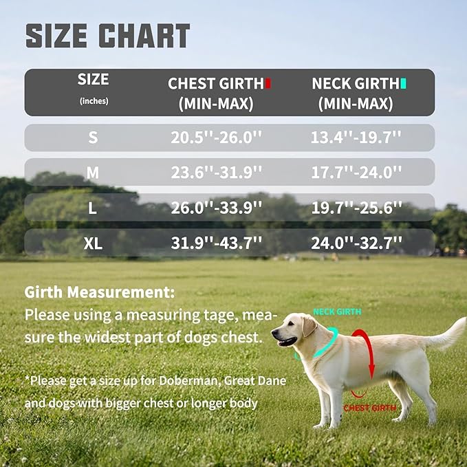 AUROTH Dog Harness and Leash Set, Soft Padded Service Dog Vest with 5.25FT Dog Leash, No Choke, Easy On Pet Vest, Adjustable Reflective No Pull Pet Vest Medium Sized Dog, Easy Walking and Training