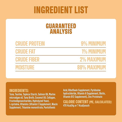ivvi Skin & Coat for Cats – Functional Creamy Snack with Salmon Oil, Algae Oil, Zinc, Collagen & Biotin – Supports Skin and Fur Health – 30 x 0.53 oz Sachets – with Real Tuna
