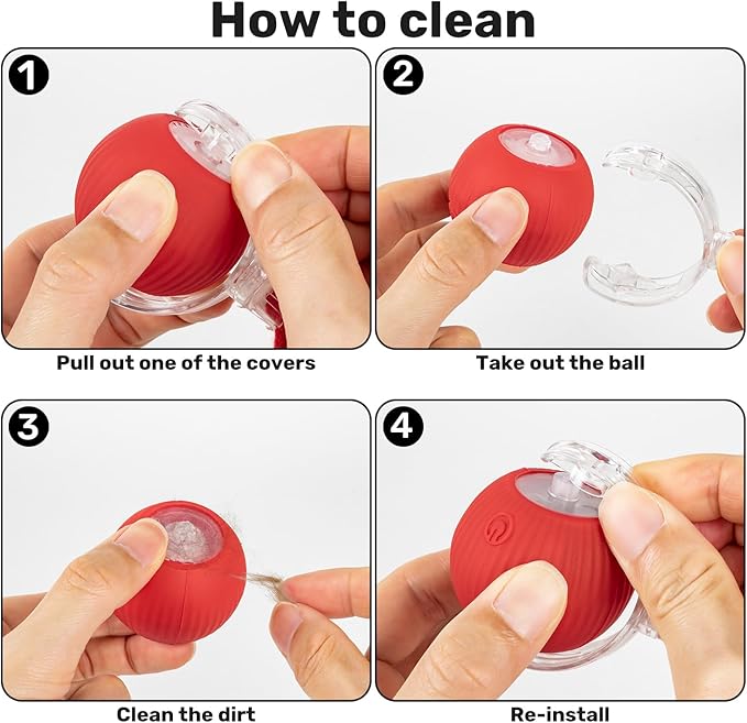 JINDILONG Cat Toy, Electric Interactive Toys for Indoor Cats, Red