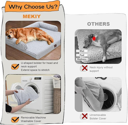 Dog Bed Medium Size Dog-Orthopedic Waterproof Bed for Dogs,Foam Couch Sofa with Washable Removable Cover & Non-Slip Bottom