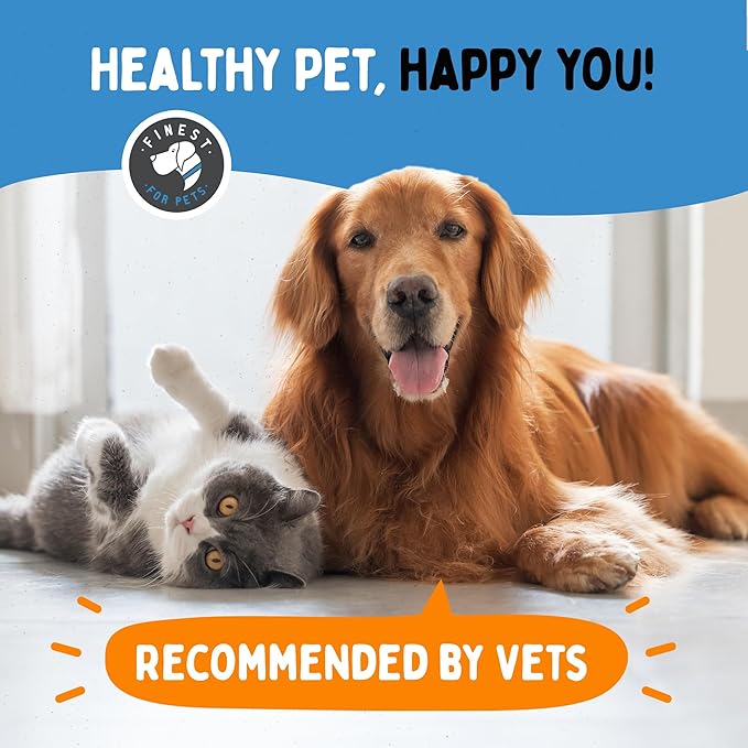 Omega 3 Fish Oil for Dogs & Cats. 100% Natural Wild Caught EPA & DHA Fatty Acids Supplement for Joints, Skin & Coat, Itching, Shedding & Immune Health. Stronger Than Salmon Oil, Omegease 16 oz