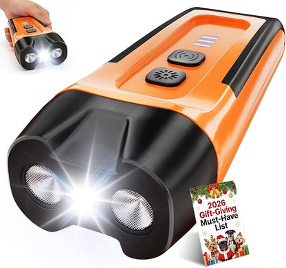 Dog Bark Deterrent Devices for Training Collar and Pet Supplies Ultrasonic Dog Whistle Repellent Horn Stopper for Large Yard Deterrents and Behavior Aids Shock Air Can Repeller with Sonic Light
