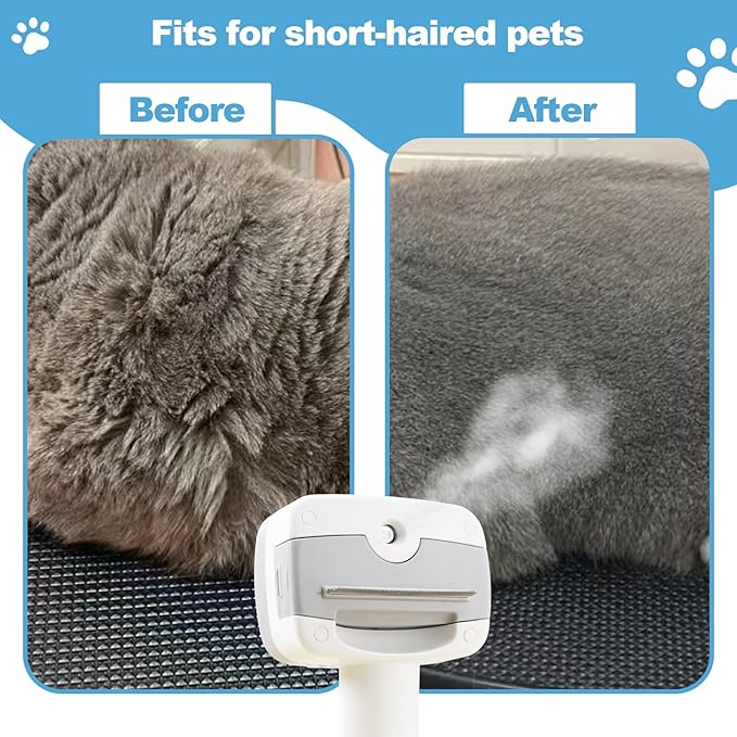 Pawimood Pet Steam Brush for Dogs & Cats – Self Cleaning, 3 in 1 Hair Removal Comb Steam for Thinning & Grooming for Long & Short Haired Pets, Includes Pet Essence
