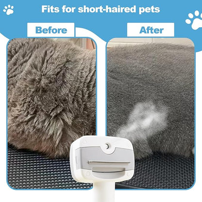 Pawimood Pet Steam Brush for Dogs & Cats – Self Cleaning, 3 in 1 Hair Removal Comb Steam for Thinning & Grooming for Long & Short Haired Pets, Includes Pet Essence