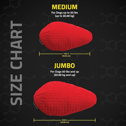 Playology Dog Toys | Plush Toy Crinkle Egg for Dogs | Jumbo Beef Scented Toy - Easy to Clean and Made from Non Toxic Materials