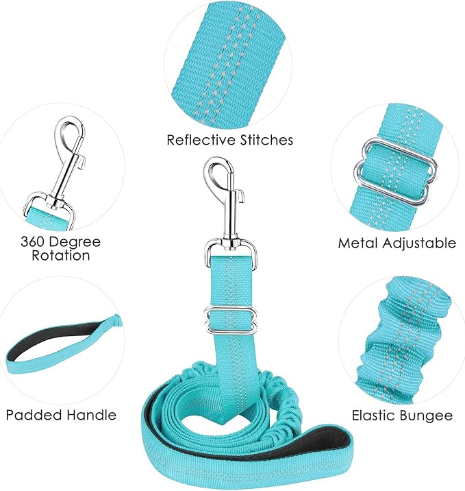 Lukovee No Pull Dog Harness and Leash Set, Soft Padded Small Dog Harness, Neck & Chest Adjustable Reflective Vest Puppy Harness with 4ft Lightweight Anti-Twist Dog Leash for Small Dogs (S, 01-LBL)