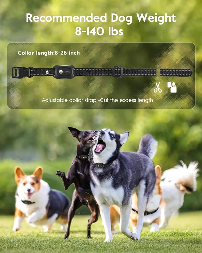 SLOPEHILL Dog Shock Collar,4200FT Dog Training Collar with Remote,IPX8 Waterproof E-Collar with Beep,Vibration,Shock,Flash Light,No Shock Mode,Electric Shock Collar for Small Medium Large Dogs,Black