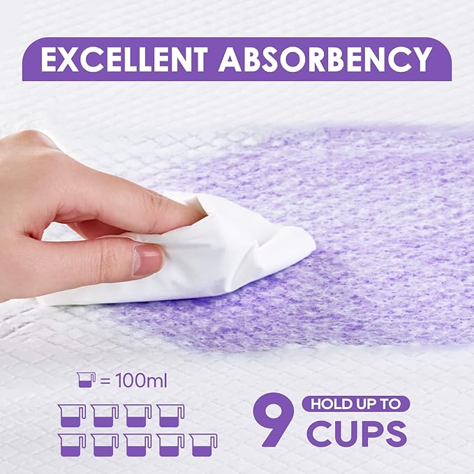 JollyMate 28"x34" Extra Large Dog Pee Pads, 30 Counts Leak-Proof Heavy Absorbent Pee Pads for Dogs, Quick Dry Disposable Dog Training Pads