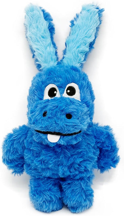 SLIWOWO Donkey Squeaky Dog Toys to Keep Them Busy, Stuffed Plush Dog Toy Birthday Gift Crinkle Pet Puppy Tug Toy for Small Medium Large Dogs(Blue)