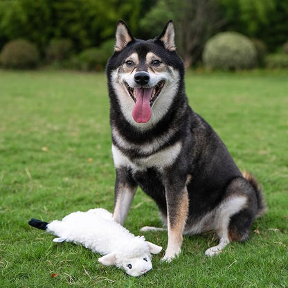 Best Pet Supplies Squeaky Dog Toys with Soft Durable Fabric for Small, Medium and Large Pets Interactive Toy for Indoor Play, Supports Active Biting and Play - Large (Hare, Sheep, Cow, Pig, Penguin)