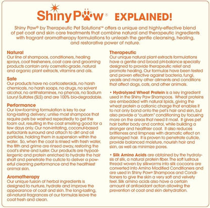 Jasmine & Honey Spa Body Wash for Dogs by Shiny Paw | Dog Itchy Skin Relief & Aging Coat | Hypoallergenic Dog Shampoo for Smelly Dogs | Made in USA (128 oz, White Jasmine, Honey & Tangerine)