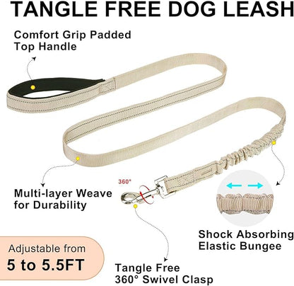 BEAUTYZOO Dog Harness for Small Dogs, No Pull Dog Harness and Leash Set, Soft Escape Proof Puppy Vest Harness with Handle, Reflective Lightweight Step in Harness for Girl Boy Dogs, Beige S