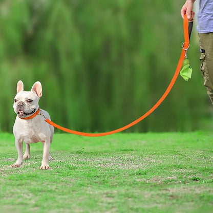 Joytale Double-Sided Reflective Dog Leash, 4 FT, Padded Handle Nylon Heavy Duty Leashes for Small & Medium Dogs Walking, Orange