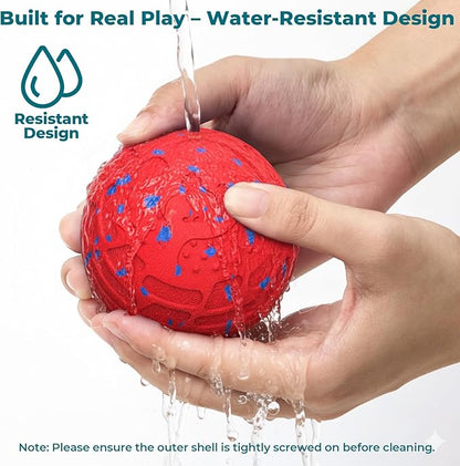 Smart Interactive Dog Toy Ball – Automatic Moving, Bouncing & Rolling, 3 Modes, Chew-Proof E-TPU Shell, Waterproof, Rechargeable,Dog Ball for Medium and Large Dogs, Red
