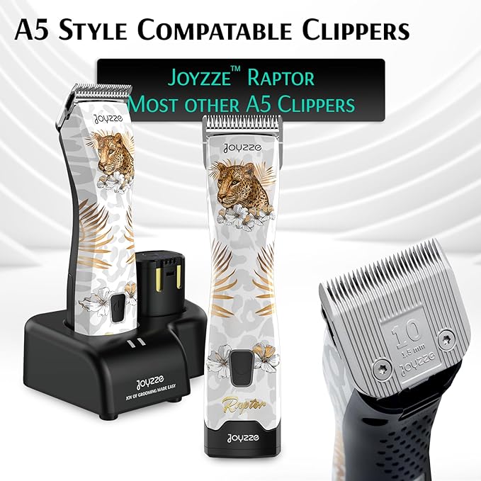 JOYZZE Professional Grade Dog Clipper Grooming Blade, Detachable, Replacement Blades - Stainless Steel, Coated Ceramic, A Series #40
