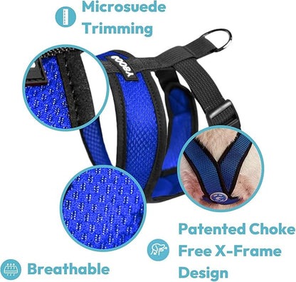 Gooby Comfort X Head in Harness - Pink, Large - No Pull Small Dog Harness Patented Choke-Free X Frame - Perfect on The Go Dog Harness for Medium Dogs No Pull or Small Dogs for Indoor and Outdoor Use