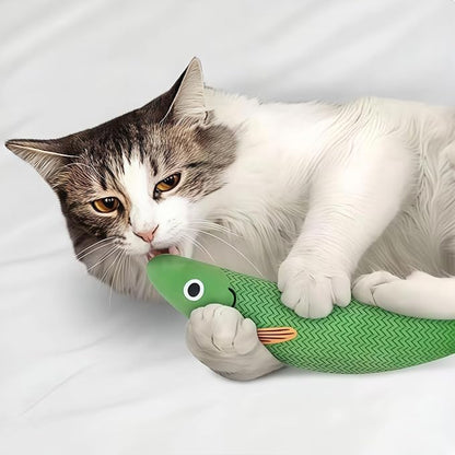 Honwang Cat Toys Indoor Games Cat Toys Fish-Shaped Toy with Bell Suitable for Solo Play Durable Cat Supplies for Multiple Cats 3-Piece Set