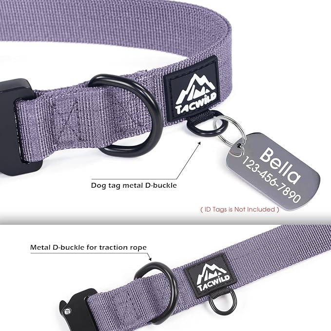Dog Collar for Large Dogs - Adjustable, Chew Proof Nylon Collar with Metal Quick Release Buckle and D-Ring for Dog Tags (Montana Moonrise, XL(1.5''Width, Fit 15''-23''))