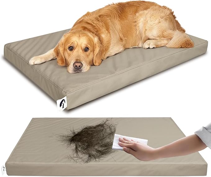 XXL Dog Crate Bed, Outdoor Waterproof Dog Beds Orthopedic Pet Mat with Removable Cover, Large Size Crate Mat