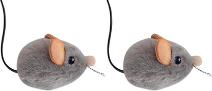 Catstages Squeak Squeak Mouse Cat Toy with Touch-Activated Sound & Catnip, Gray (Pack of 2)