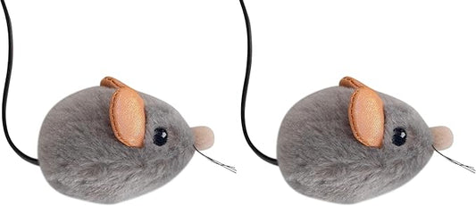 Catstages Squeak Squeak Mouse Cat Toy with Touch-Activated Sound & Catnip, Gray (Pack of 2)