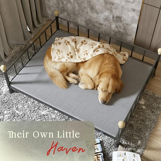Golden Gate Beds XL Dog Bed – Fade-Resistant, Comfortable & Durable Pet Mattress – 49” x 31.5” x 14.5” – Ideal for All Breeds – Black Square Shape