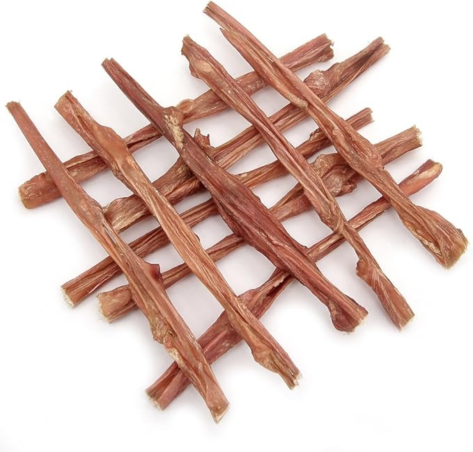 GigaBite Single Ingredient All Natural Free Range Bully Treats and Chews - Bully Sticks/Bladder Sticks/Beef Esophagus by Best Pet Supplies - Bladder Sticks (12 Inch), Pack of 10
