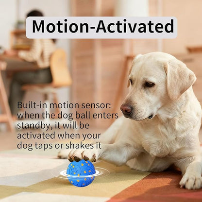 NETRCO Smart Interactive Dog Toys, Activated Moving, Bouncing, Rotating Ball for Medium/Large Dogs, 2025 E-TPU Material, Motion-Activated Dog Gift to Keep Them Busy (Orange) (Blue)