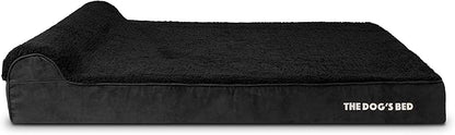 The Dog’s Bed Orthopedic Headrest Dog Bed XXL Black Plush, Memory Foam, Pain Relief for Arthritis, Hip & Elbow Dysplasia, Post Surgery, Lameness, Waterproof Washable Cover, Veterinary Approved