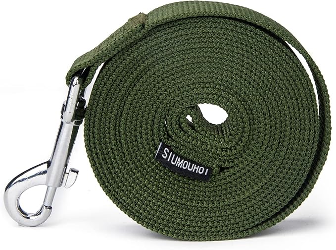 Siumouhoi Strong Durable 6 ft Nylon Dog Training Leash, 1 Inch Wide Traction Rope, for Small and Medium Dog (Military Green, 6 Feet)