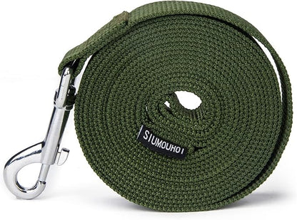 Siumouhoi Strong Durable 6 ft Nylon Dog Training Leash, 1 Inch Wide Traction Rope, for Small and Medium Dog (Military Green, 6 Feet)