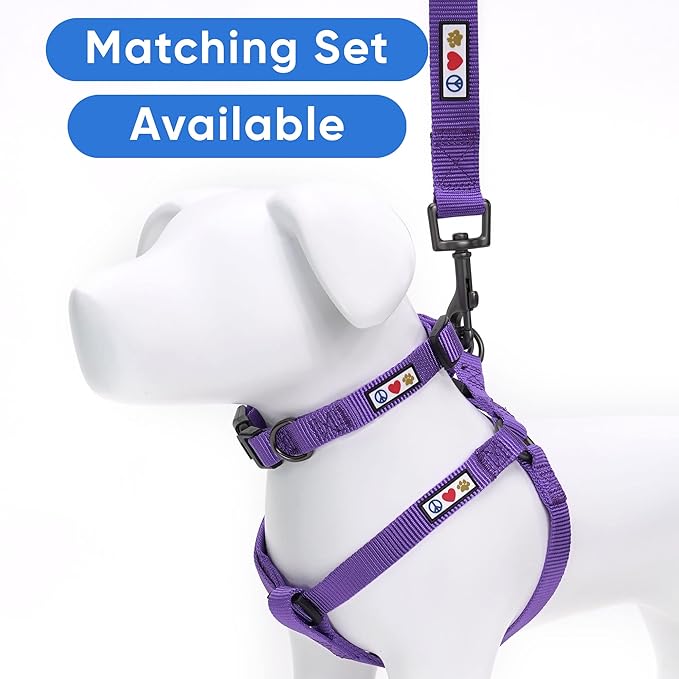 Pawtitas Solid Step-in Dog Harness – Adjustable No-Pull Vest for Puppies to Seniors, Safe & Comfortable XS Purple